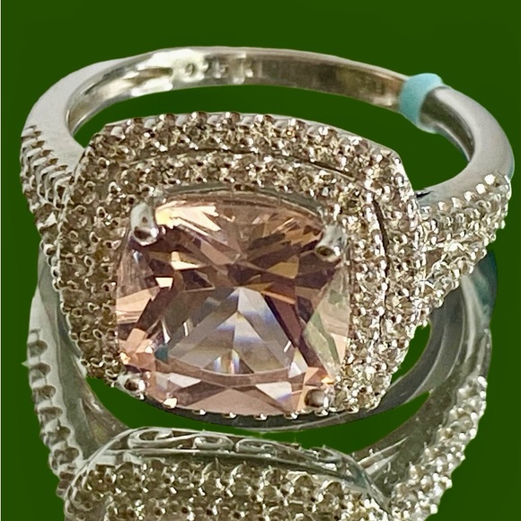 Morganite And Sapphire Ring! 7 - Picture 3 of 7